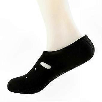 Unisex Quick-Drying Water Socks for Beach, Snorkeling, Surfing, and Swimming with Non-Slip Sole and Enhanced Durability in Black