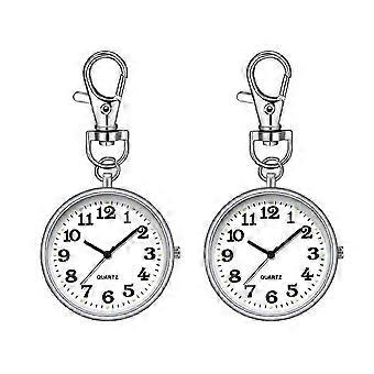 Conjunto de 2 relógios de bolso de quartzo para enfermeiras.