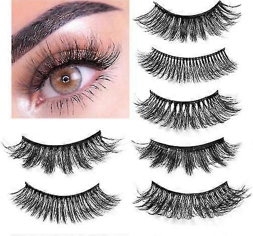 6d Synthtic False Eyelashes Handmade 7 Pcs