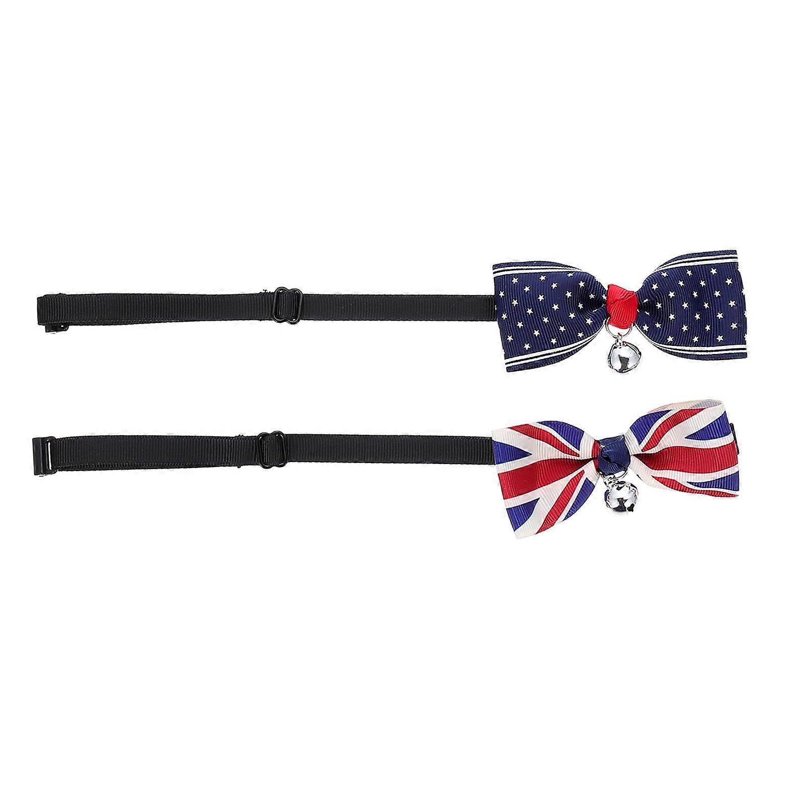 Pet Collar Adjustable Decorative Pet Collars for Party 2Pcs Assorted Color