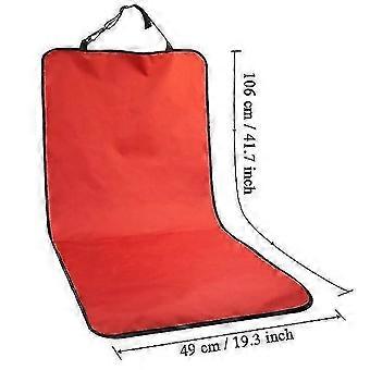 Car Waterproof Rear Seat Pet Cover Protection Pad Rear Safety Travel Accessories compatible with Cat And Dog Pet Carrier Car Rear Seat Pad Red