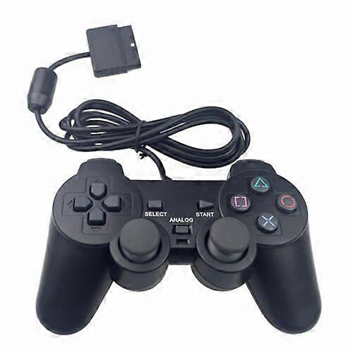 PS2 Black Wired Game Gamepad compatible withPS2 Controller Gamepad Joypad Black
