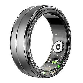18,1 mm-20,6 mm Innerdiameter 5ATM Vattentät Aluminiumlegering Smart Ring Blod Syre Hjärtfrekvensmätare Med Laddningsfodral