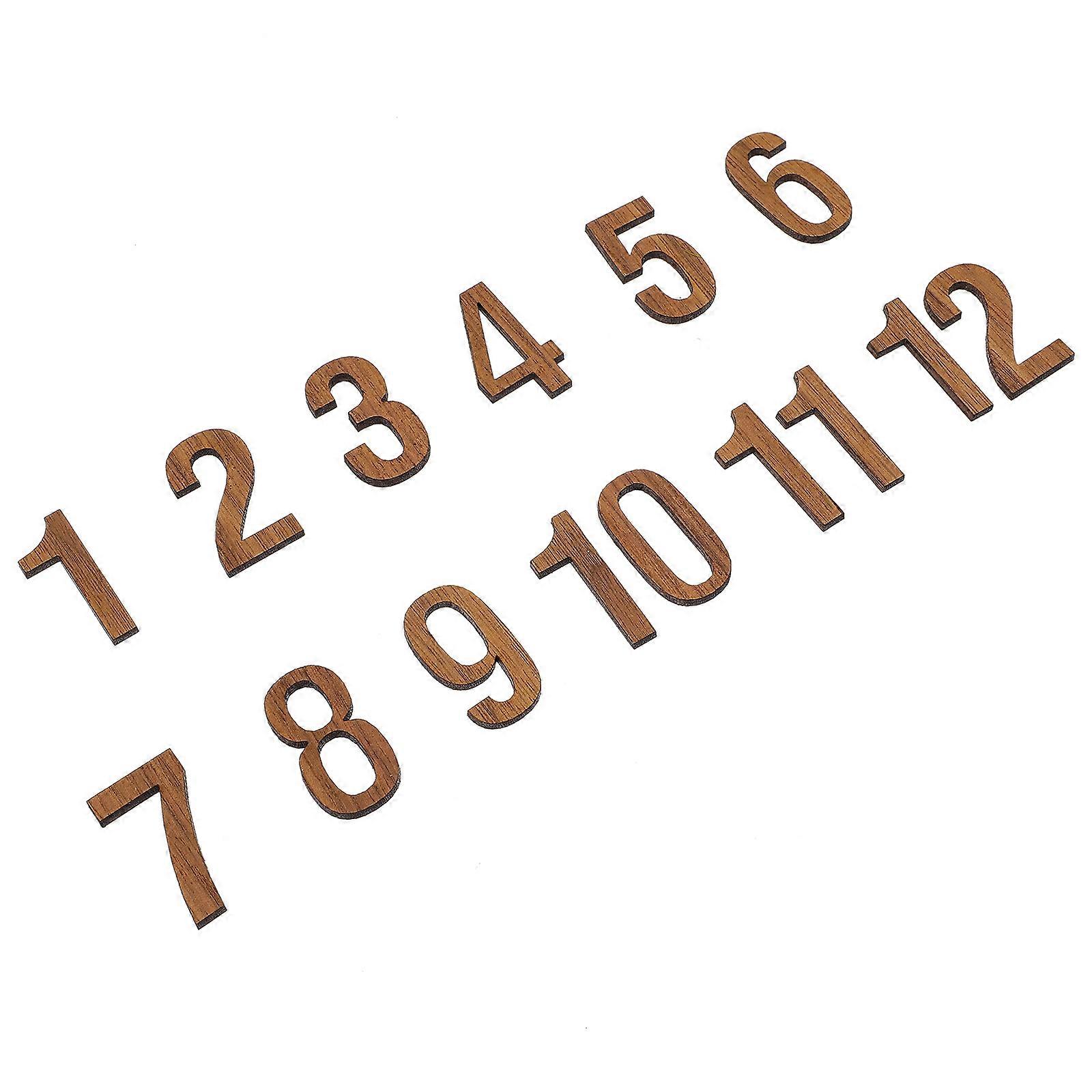 12pcs Wall Clock Numerals Clock Replacement Arabic Number Clock Accessories
