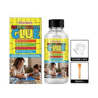 Jigsaw Puzzle Glue Set, Diy Jigsaw Puzzle Transparent Bonding, Convenient Glue For Office And Home Daily Use