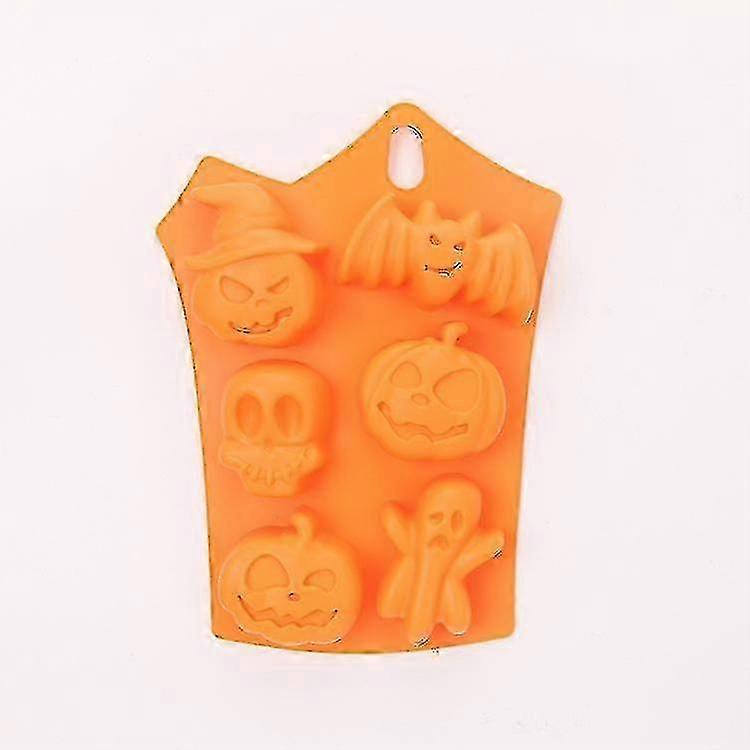 Creative Rectangular Diy Halloween Cake Mold Silicone Chocolate Ghost Pumpkin Cake Mold Baking 26-27