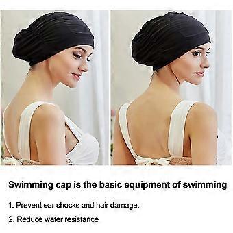 Badekappen aus Spandex-Material für Damen und Mädchen, lang und kurz