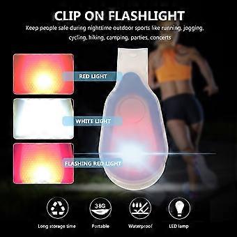 2 stuks clip op zaklamp magnetische nacht veilig zaklamp voor wandelen hardlopen