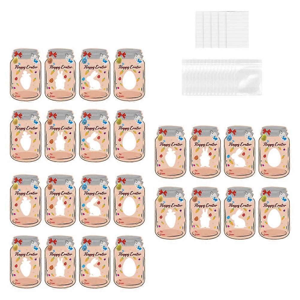 Rabbit Paper for 24Pcs Festival Easter Blessing