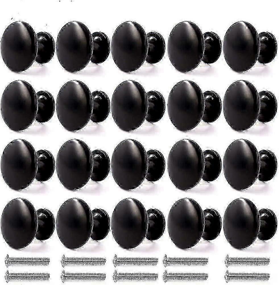 20pcs Door Knobs Drawer Knobs 30mm Vintage Handles Furniture Cabinet Knobs (black) Best Gift