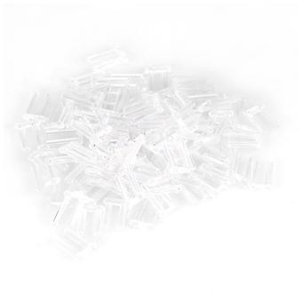 Lot de 100 manchons de compression en plastique pour lunettes sans monture, accessoires et outils, 1,4 x 0,8 x 7 mm