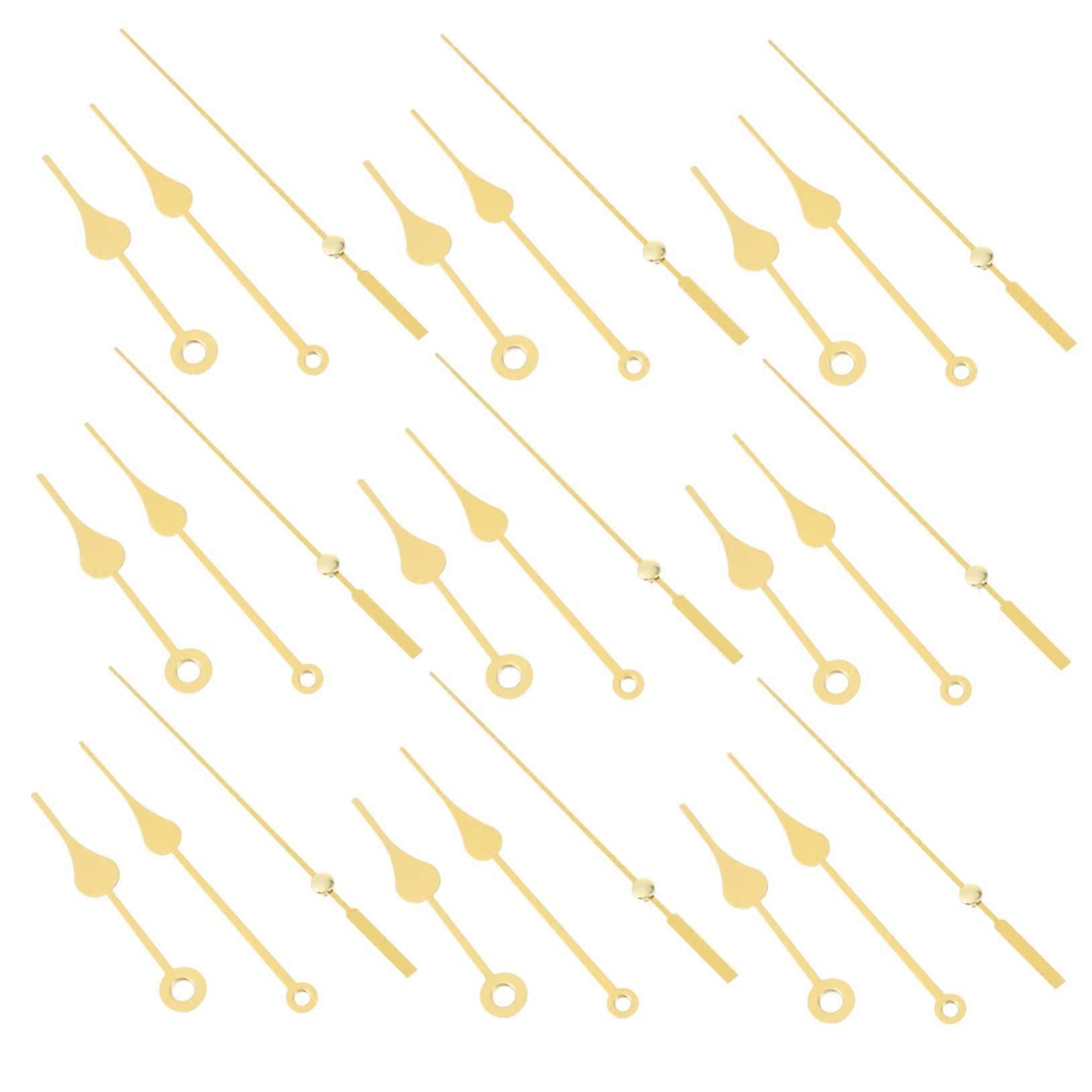 10 Sets Gold Clock Hands DIY Replacement Kit for Craft Projects Easy Installation Smooth Movement