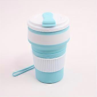 Collapsible Silicone Water Cup 11.83 oz, Portable Reusable Cup for Outdoor Camping Hiking Travel