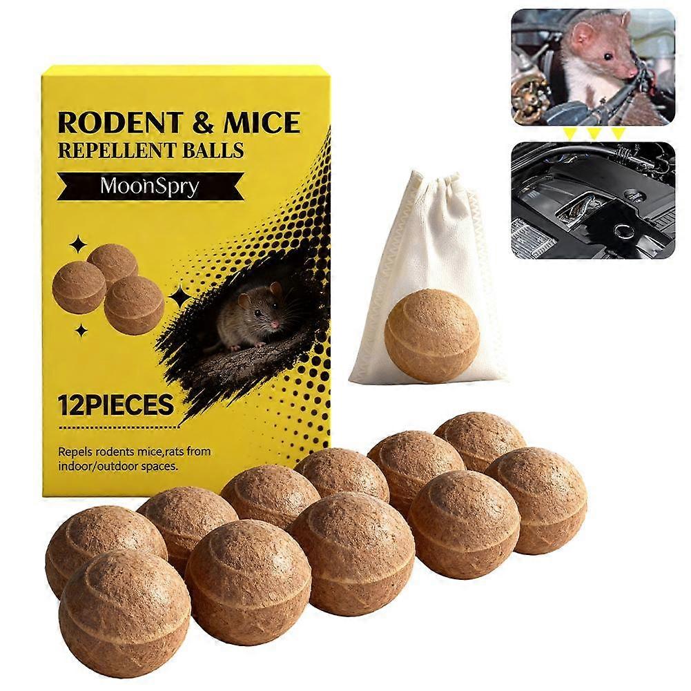 12pcs Plant-Based Rat Repellent Pellets Engine Bay Deterrent