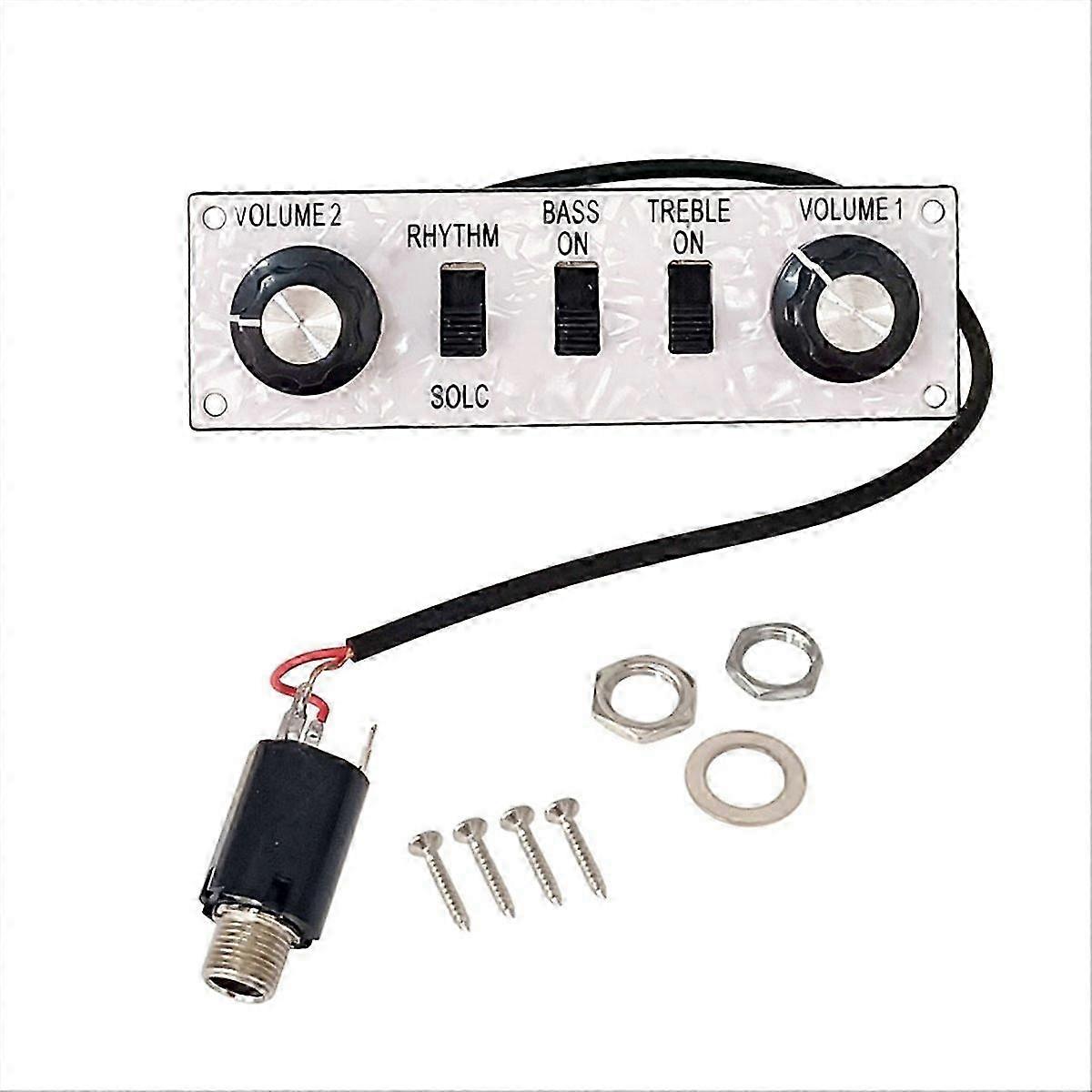 Wired Alloy Control Line Plate with Knobs Violin Bass Guitar