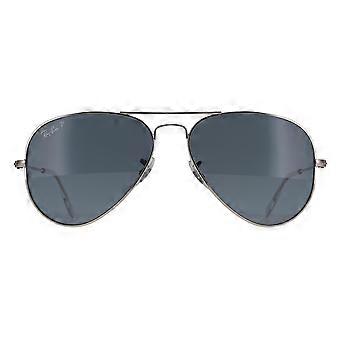 Ray-Ban Sunglasses Aviator RB3025 003/02 Polished Silver Blue Polarized
