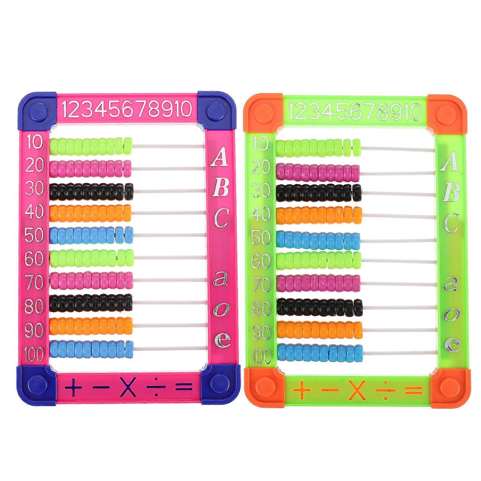 Abacus Toy Kid Educational Abacus for Arithmetic Teaching 2Pcs Set