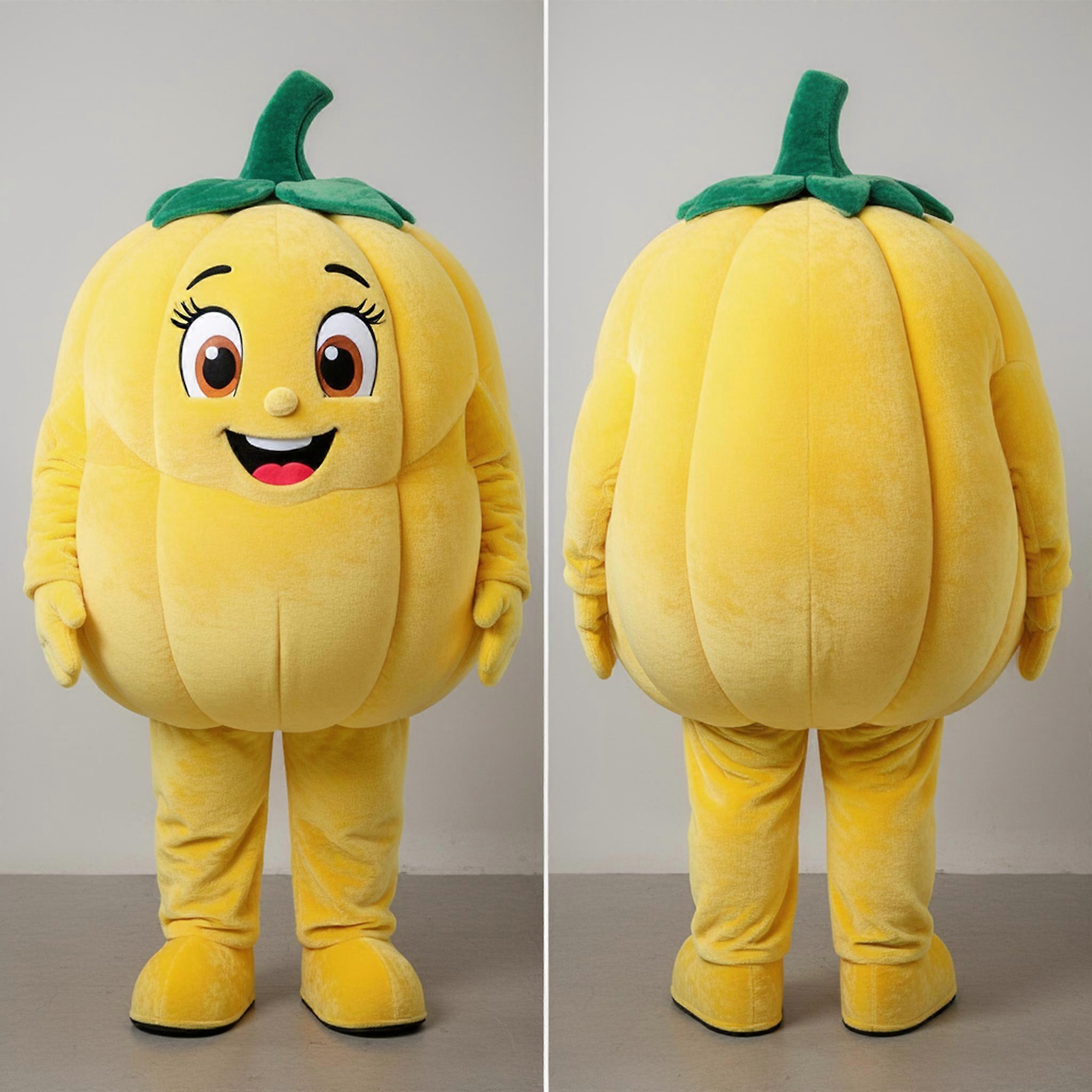 MASTICOT Lemon Yellow Cheerful Pumpkin Mascot