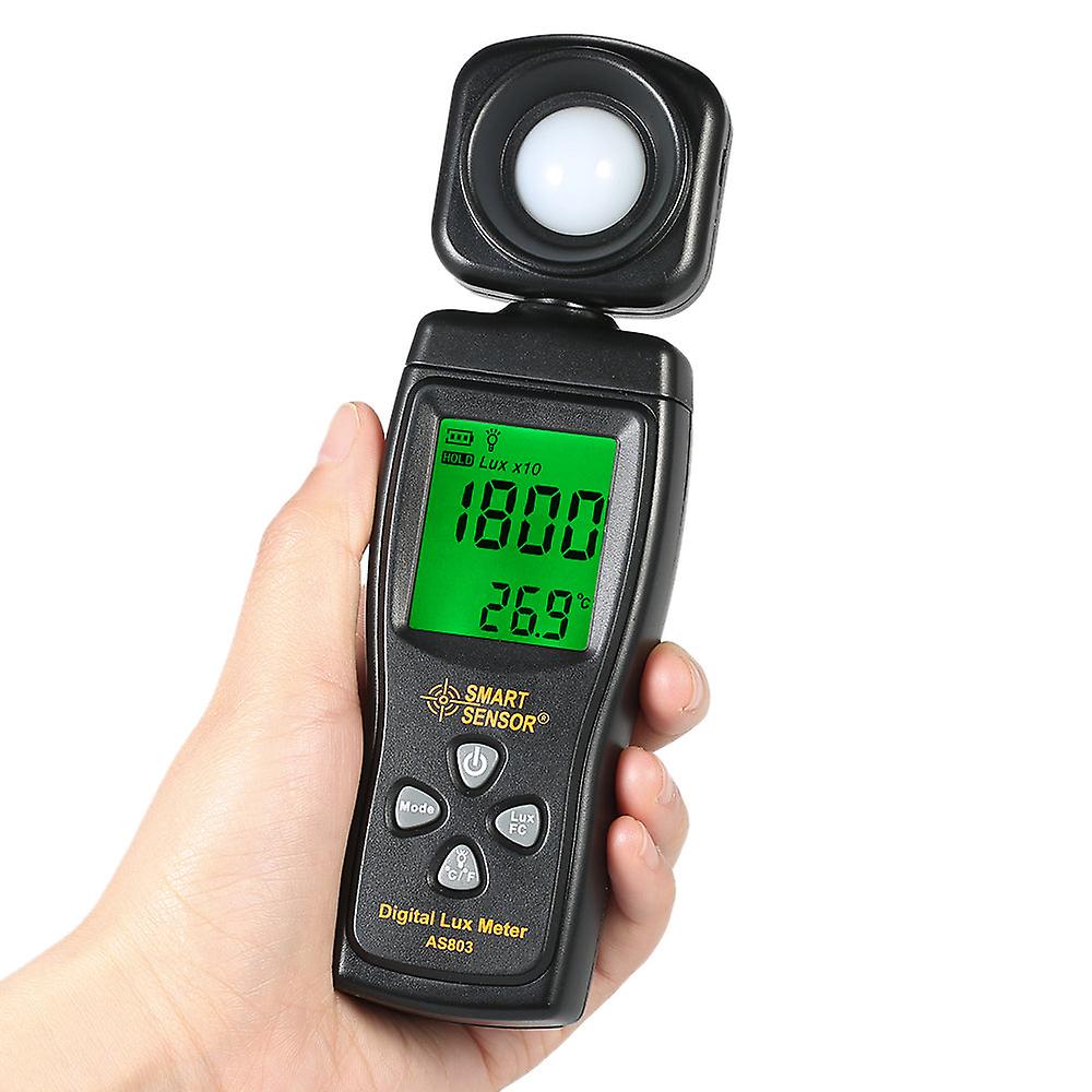 As803 Handheld Digital Lux Meter Luminance Tester Light Meter 1-200000 Lux Tools Photometer Spectrometer Actinometer