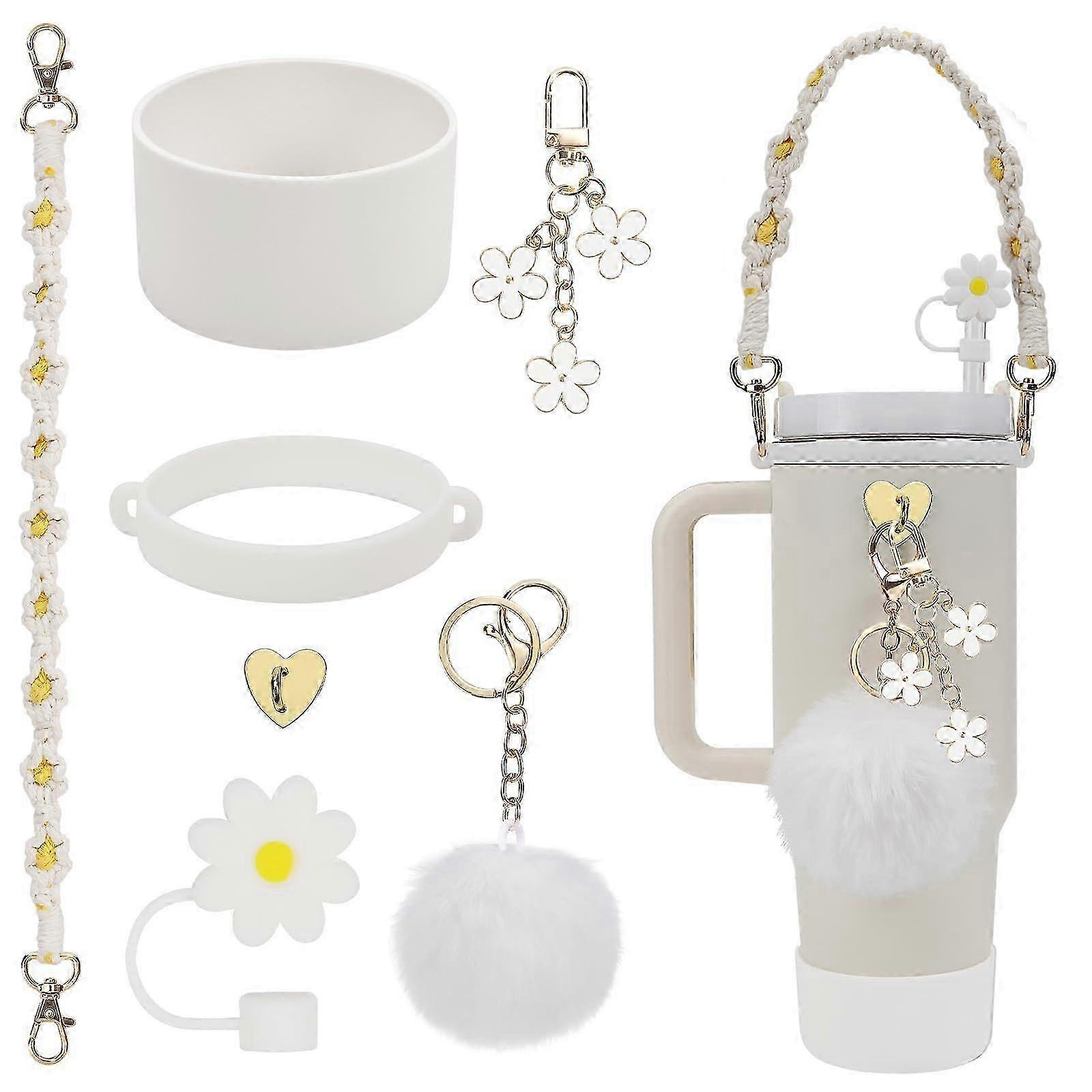 Cute Flower Plush Drink Decor