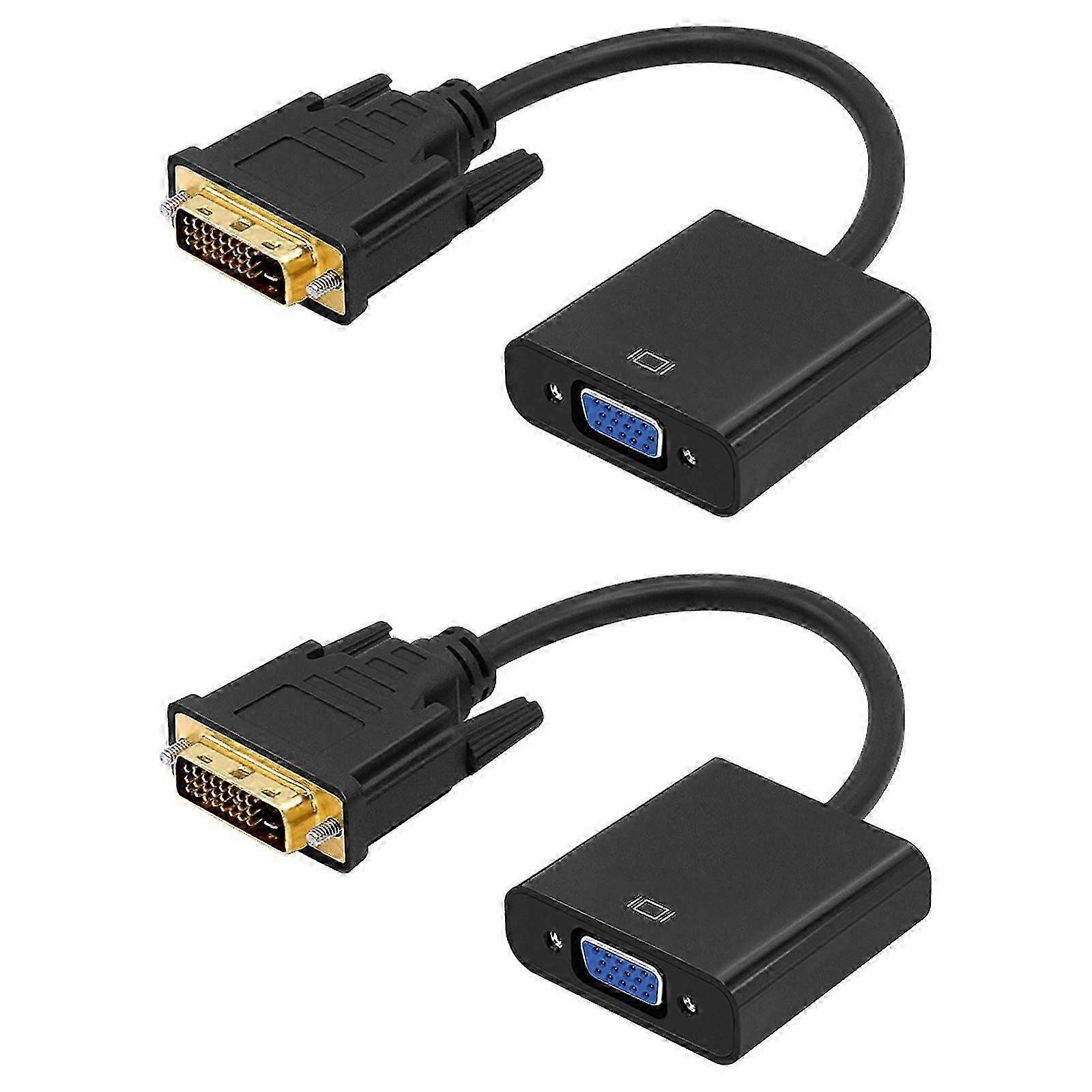 DVI VGA Adapter 2Pack 1080p