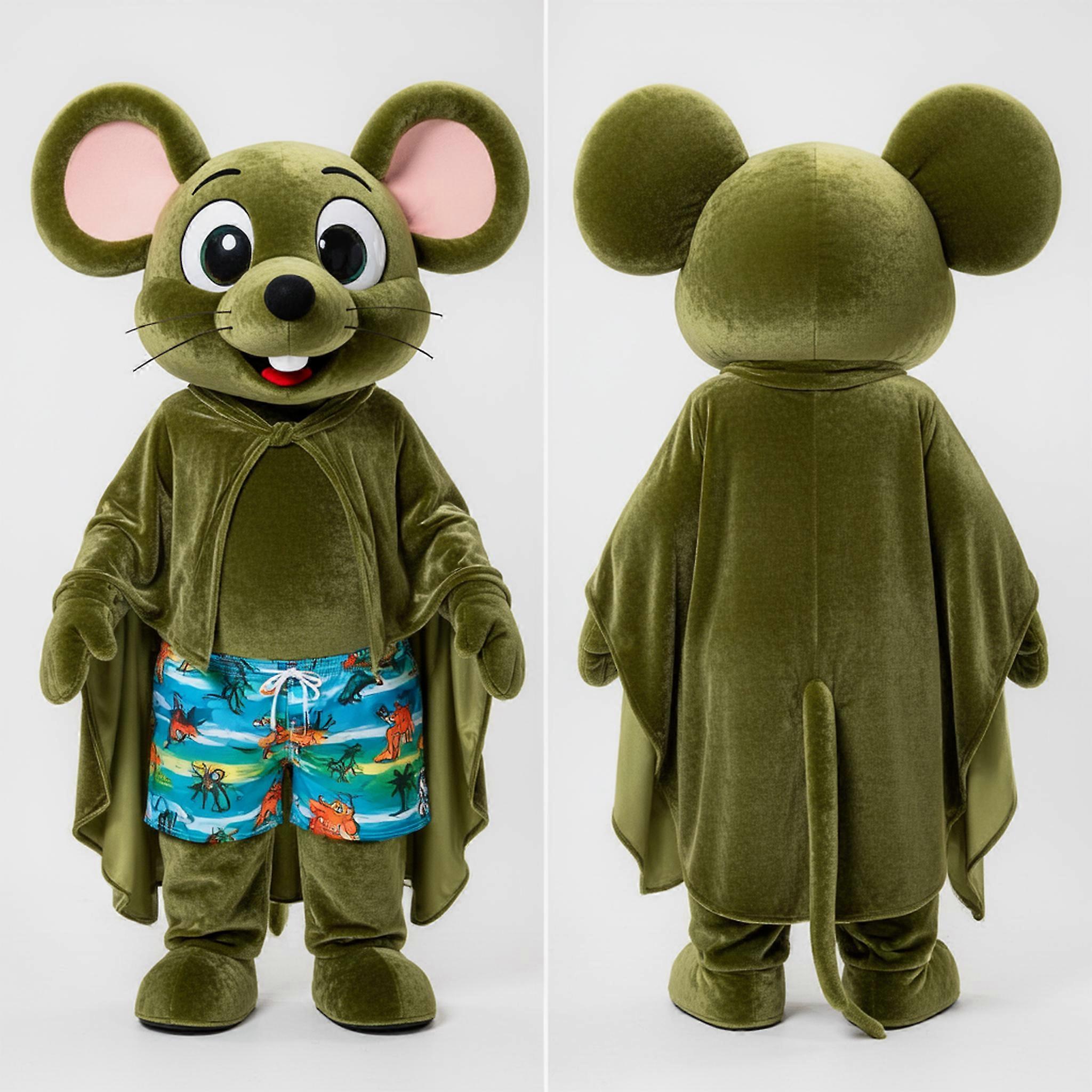 MASTICOT Olive Plush Friendly Mouse Mascot