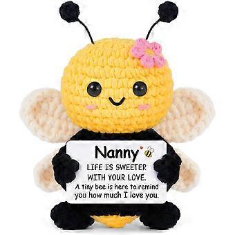 Geschenke für die Tagesmutter, Geburtstagsgeschenke für die Tagesmutter von Enkelkindern – handgefertigte, niedliche Häkelbienen, einzigartige und emotionale Geschenkideen für die Tagesmutter, Weihnachtsgeschenke für die Tagesmutter.