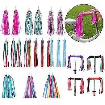 1 Pair Colorful Bicycle Tricycle Handlebar Tassels Kids Girls Boys Gifts Scooter Handlebar Streamers Tassels Bike Decoration  part
