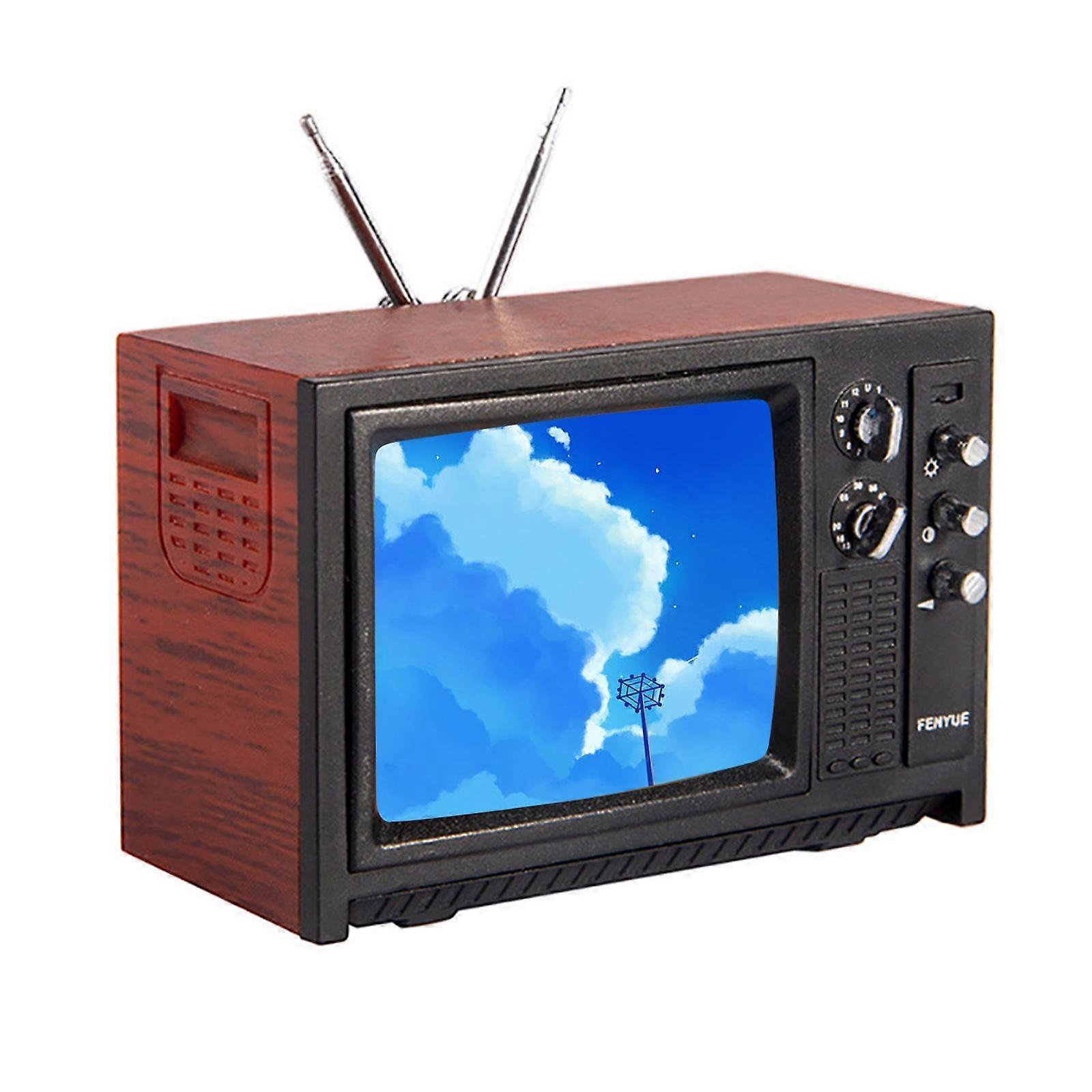Mini TV con antenna regolabile.