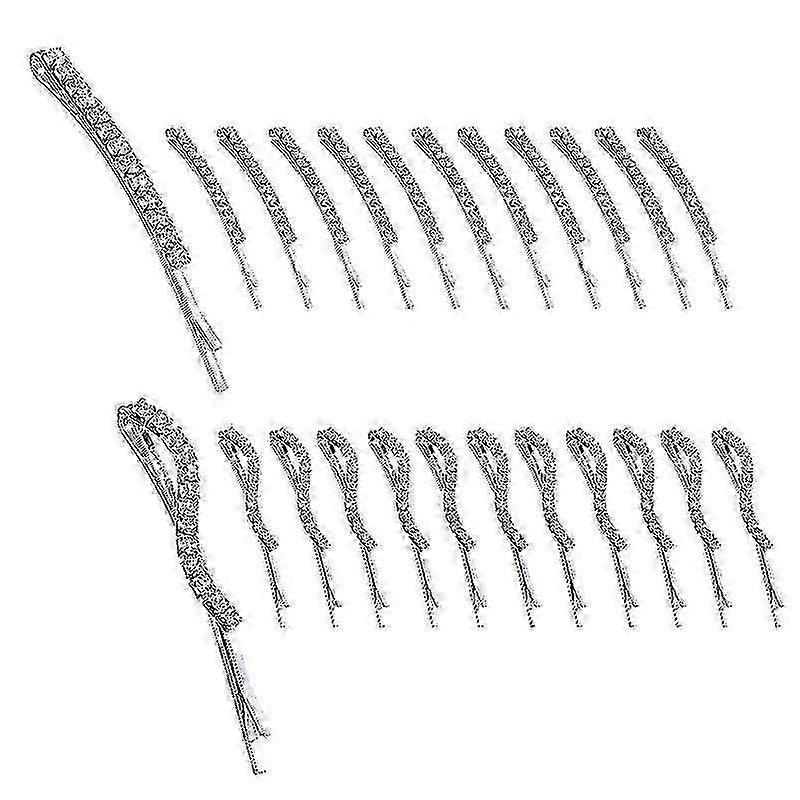 24 Rhinestone Bobby Pins Elegant Durable