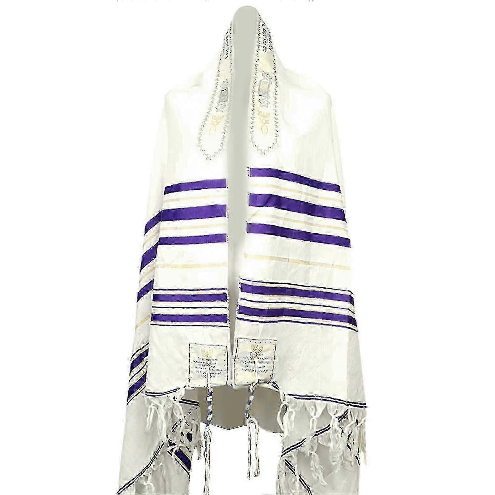Messianic Tallit Prayer Shawl Soft Polyester
