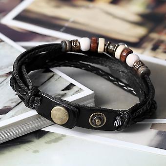 Pulseras cuero Yin Yang hombre - Acabado Premium Garantizado