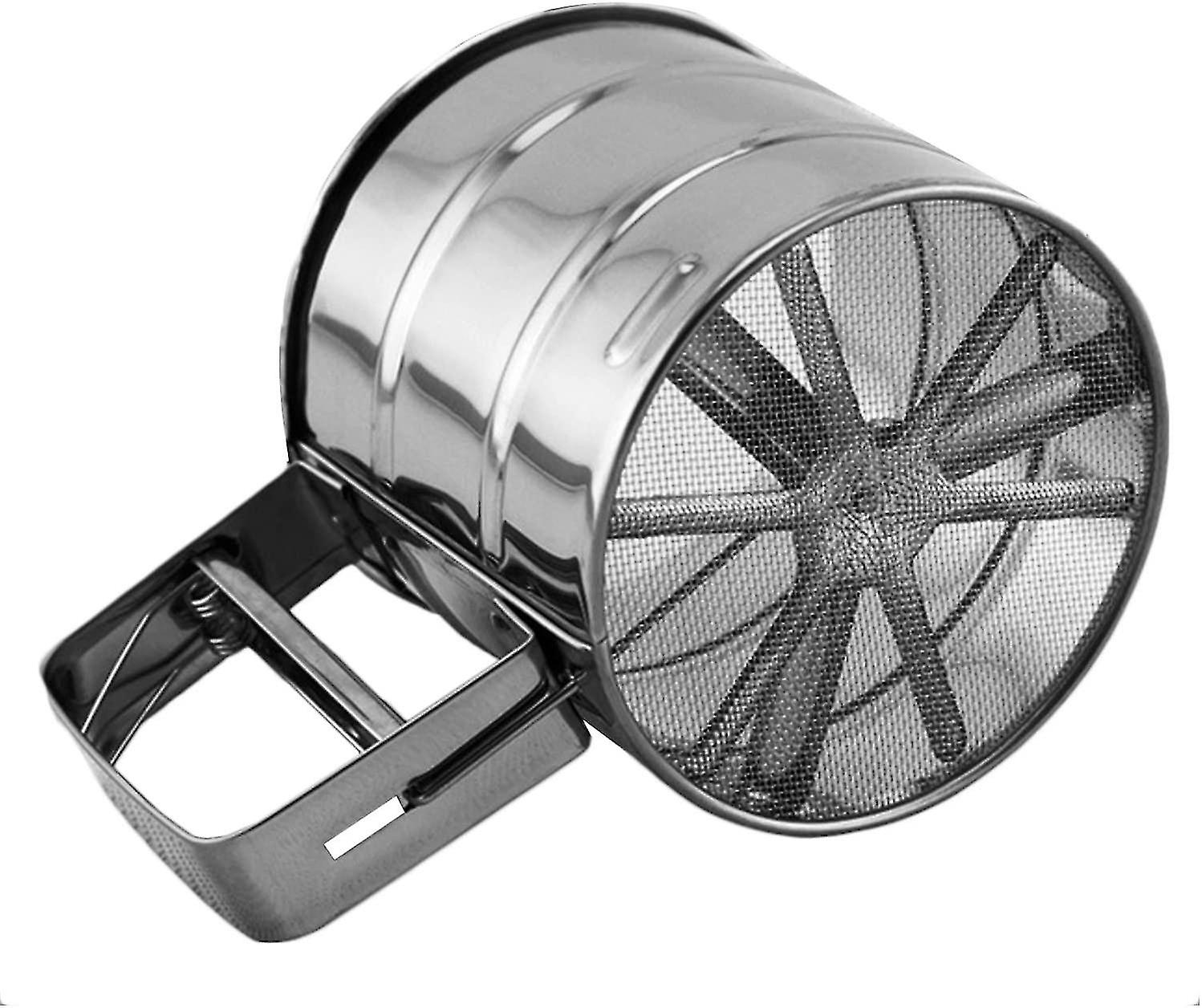 Rustfrit stål Mesh Sukker Kaffe Mel Shaker Sigte Colander Tool Cup