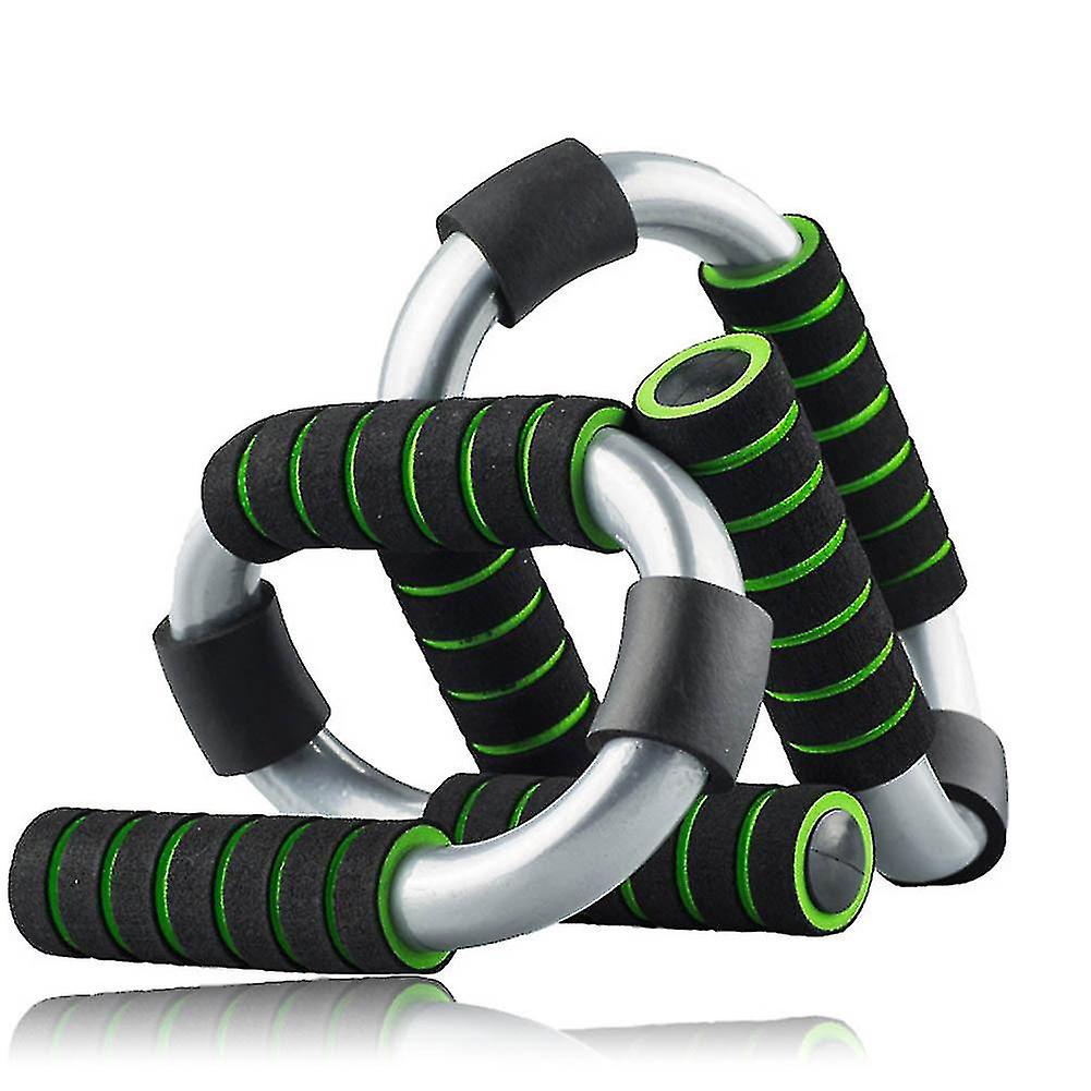 2 Pcs S Shape Push Up Stands Muscle Trainer Handle Bar Non-slip For Home Arm