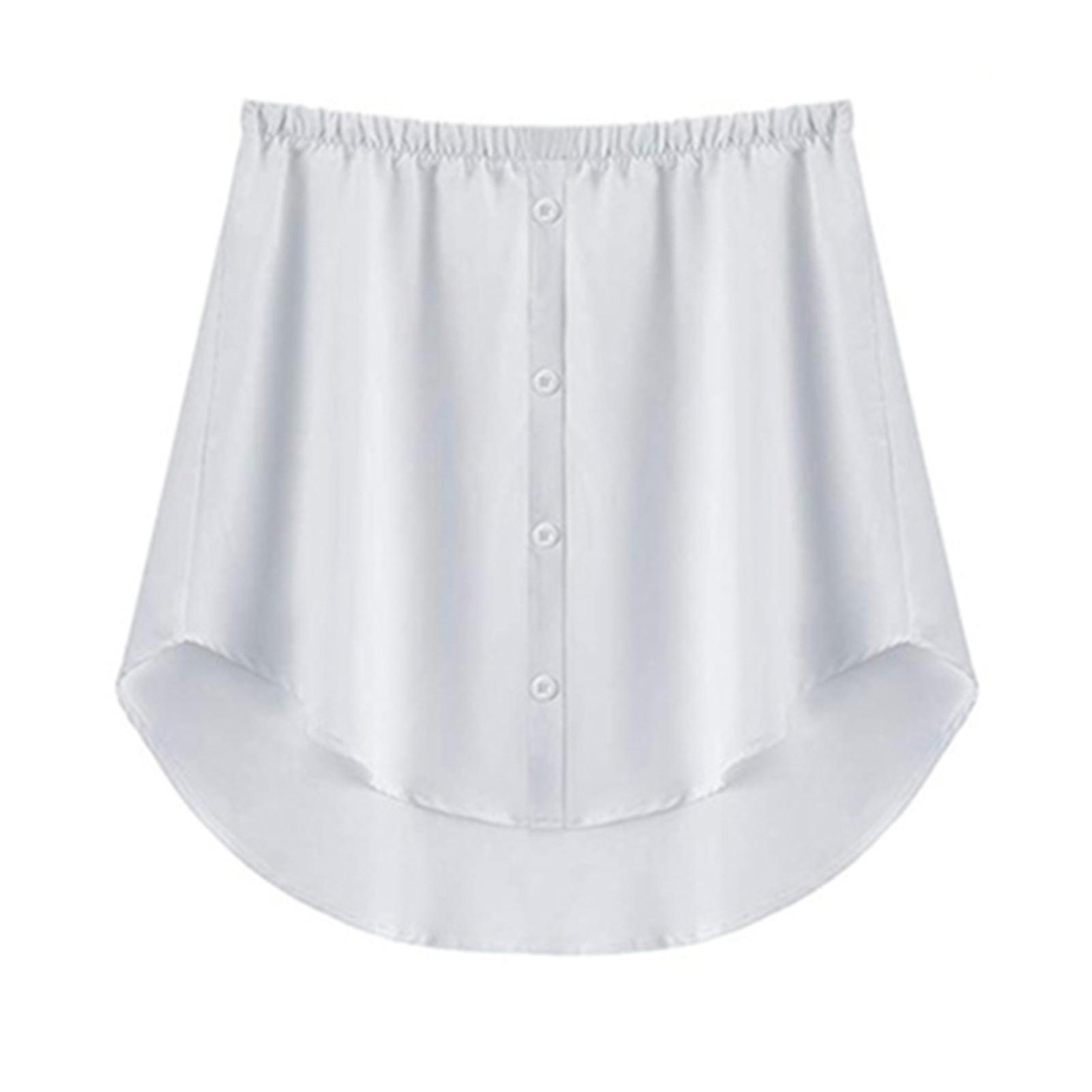 Shirt Extenders Adjustable Layering Fake Tops Lower Sweep Hem with Elastic Waist Band Mini Skirt Hemline Fashion Wearing