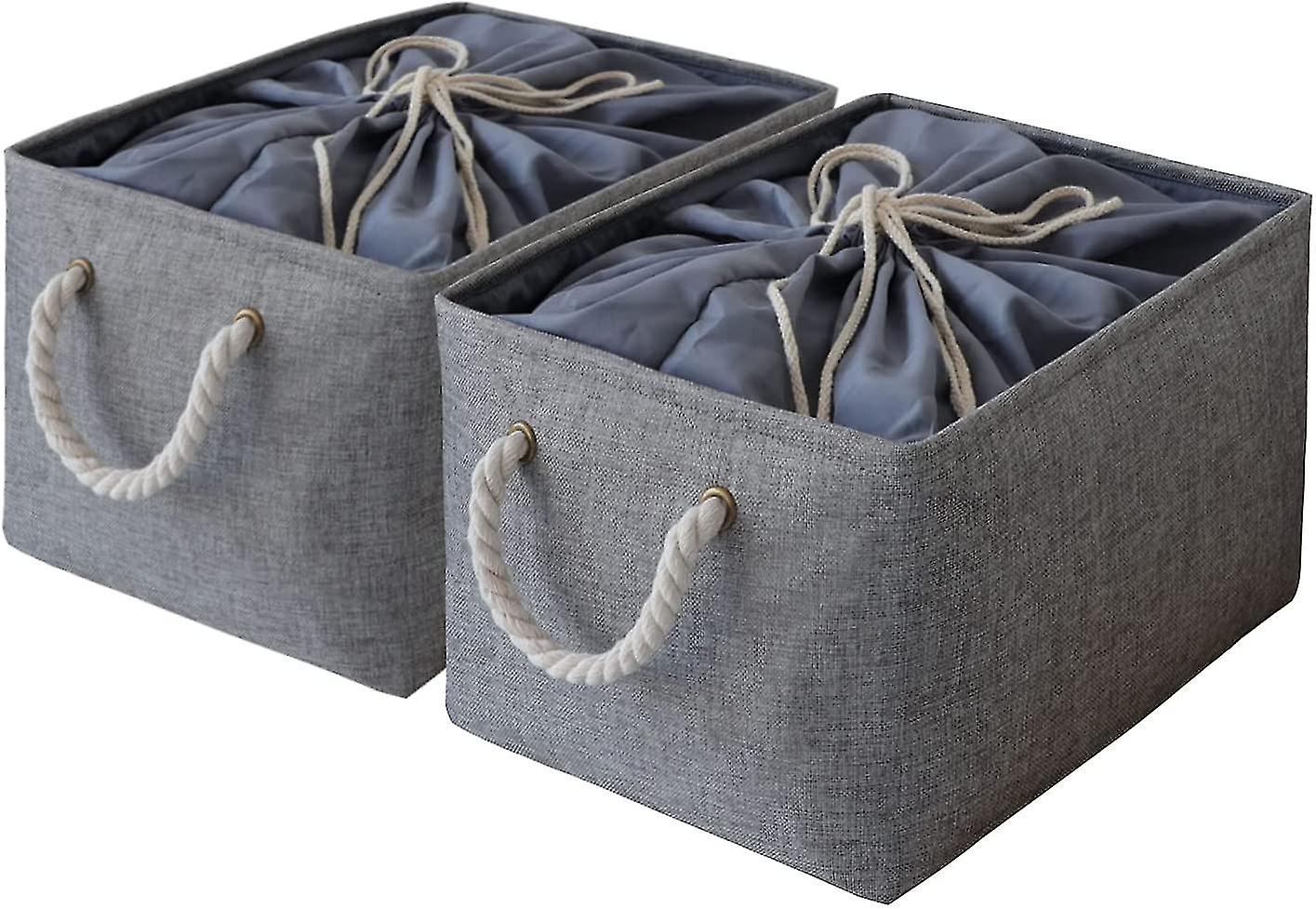 2 Large Storage Baskets, Foldable Storage Boxes