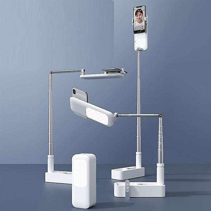 Design foldable selfie light with mobile phone holder and remote control, retractable, suitable for live broadcast, video blog, teaching, photography