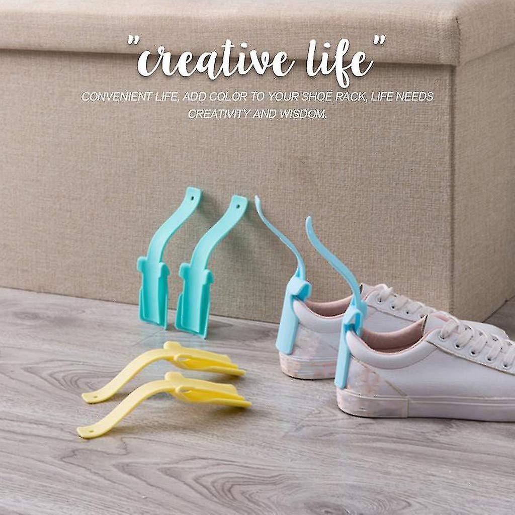 2pcs Lazy Shoe Helper Portable Shoe Lifting Helper Handled Plastic Shoehorn