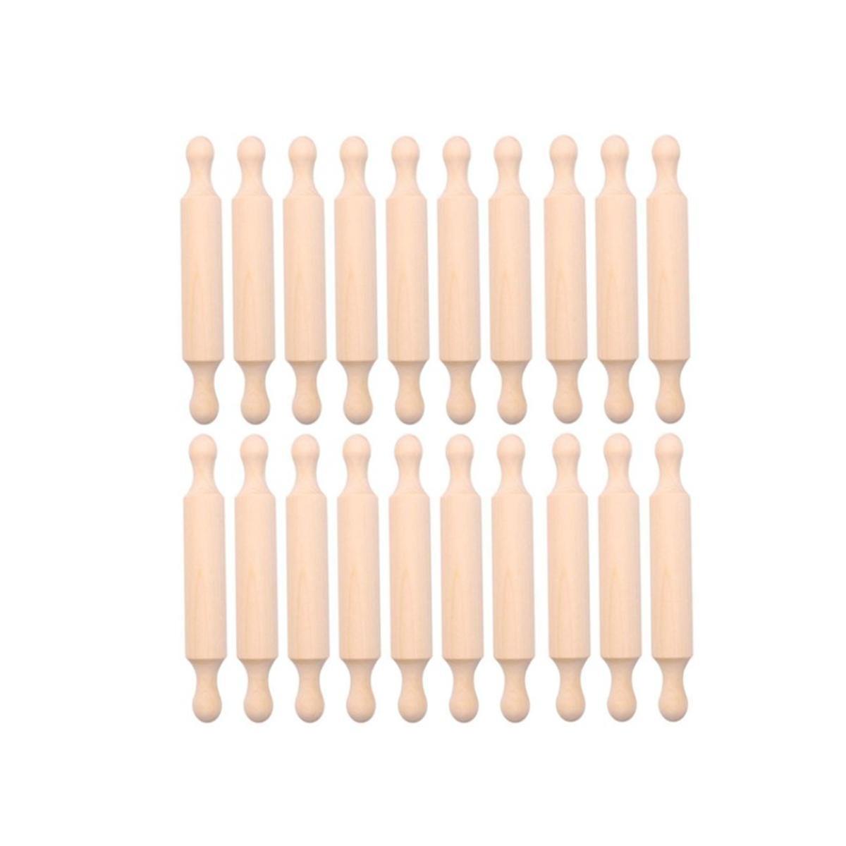 7In Wooden Mini Rolling Pin Long Kitchen Baking Small Dough Rolling Pin for Children Fondant Pastry