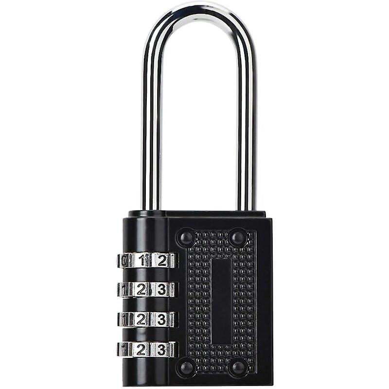 4 Digit Combination Padlock, Combination Lock, Suitcase Locker Code Rust Proof Waterproof Steel Long Shackle Ideal