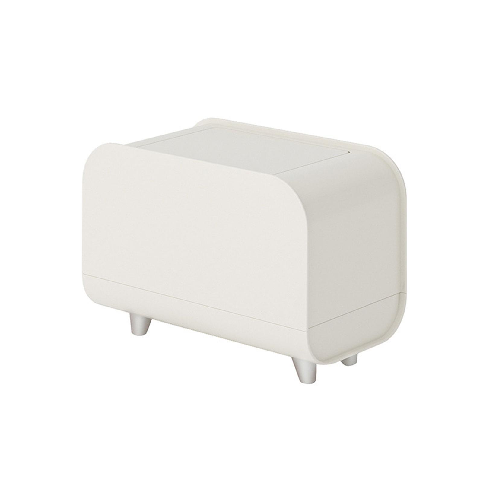Desk Lidded Waste Baskets Double Wall Lidded Trash Bins