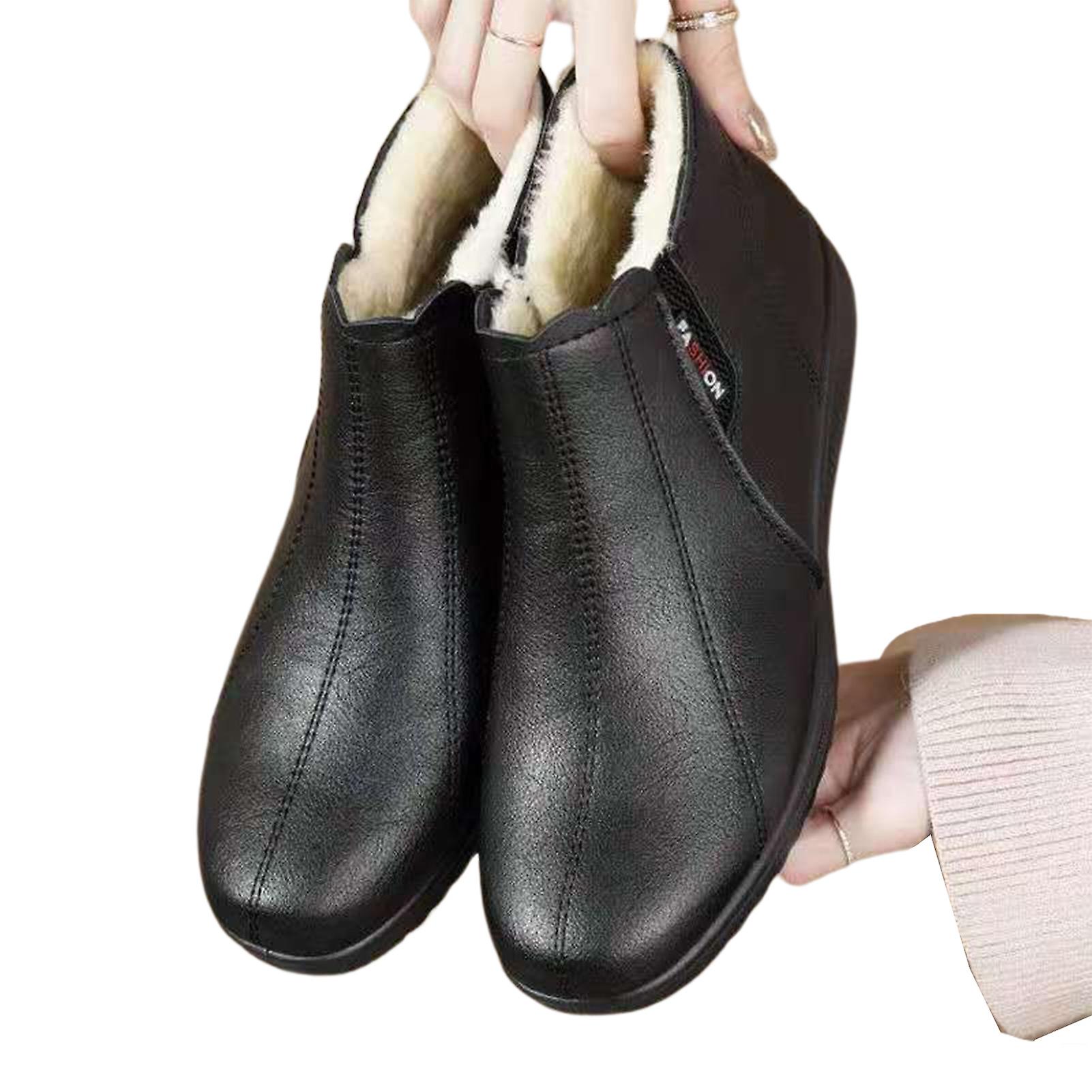 Women's Ankle Boot Waterproof Pu Leather Ankle Booties Rain Boots