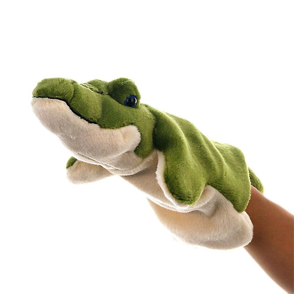 1pc Crocodile Design Toy Plush Hand Puppet Interactive Doll Story Telling Prop Role Play Toy For Parent Child