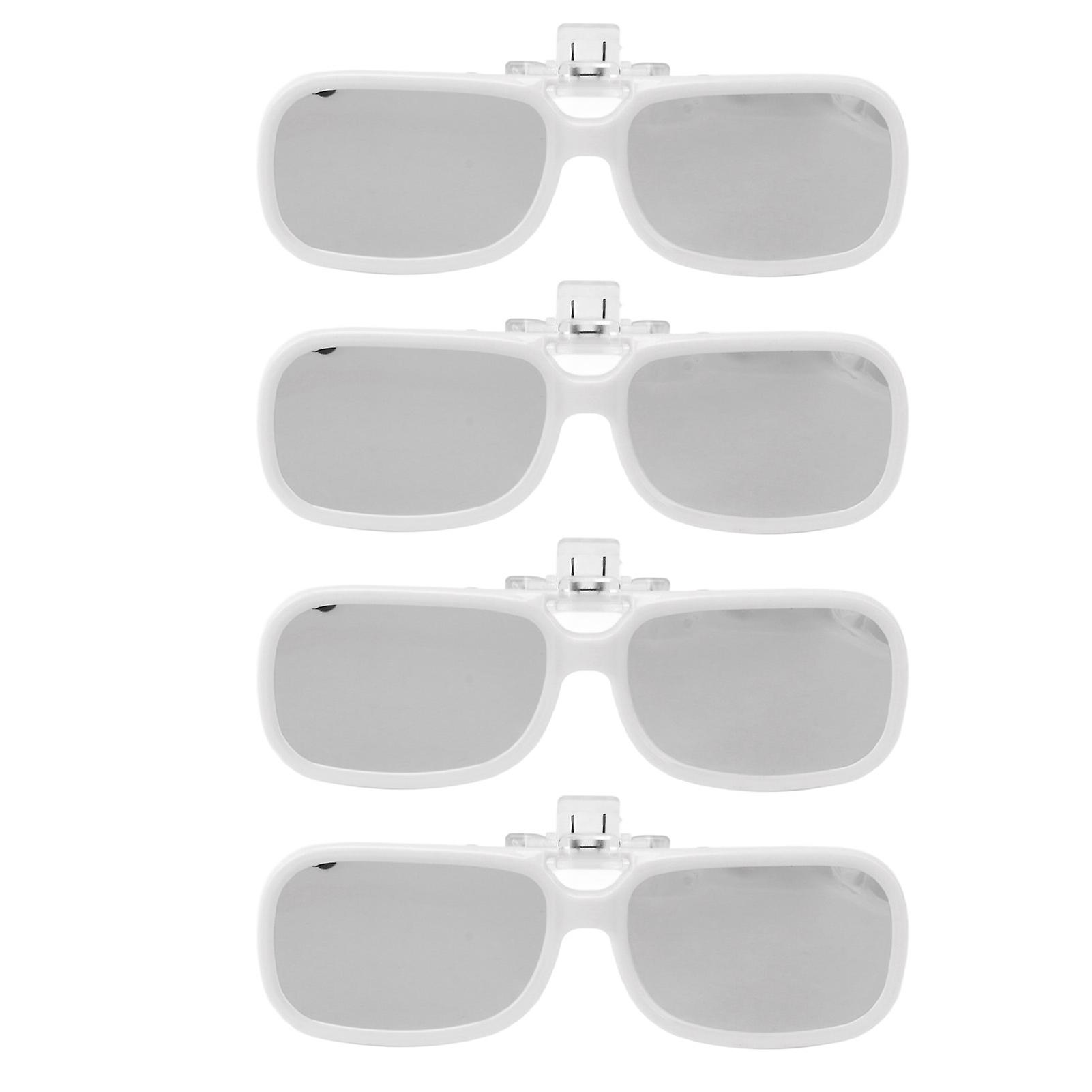 4Pcs Solar Eclipse Glasses Plastic Safe Clip On for Direct Sun Viewing Observing