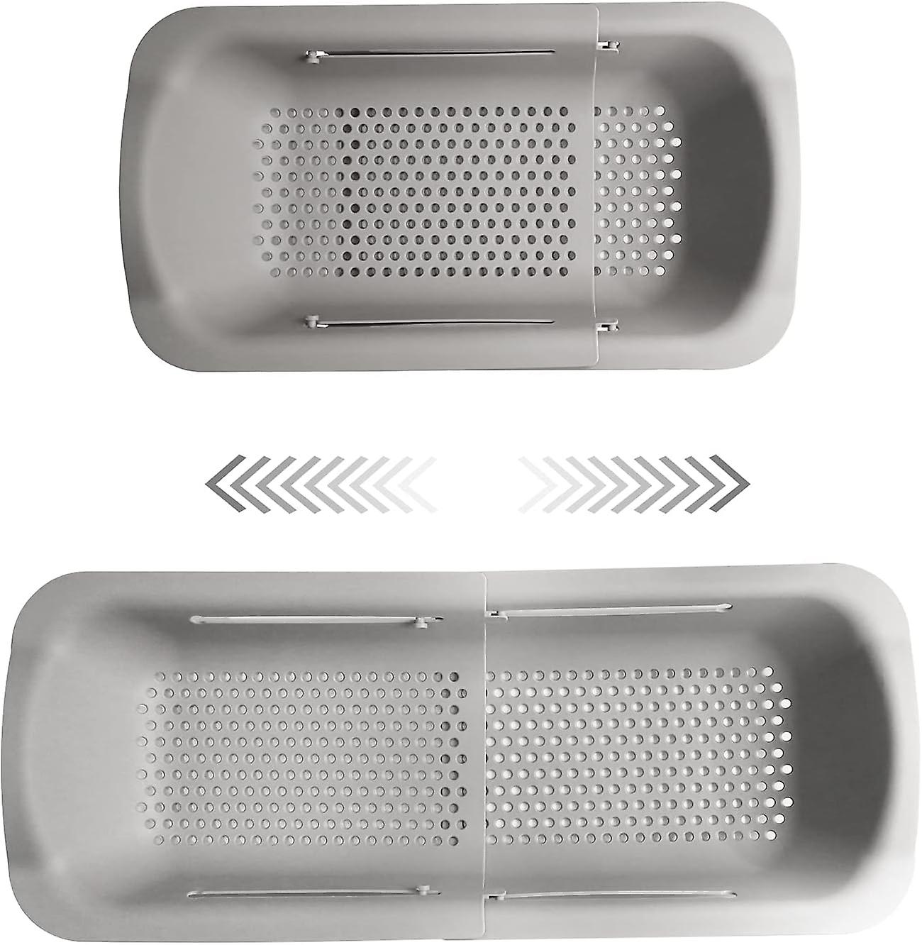 Adjustable sink colander, plastic, for pasta/veggies