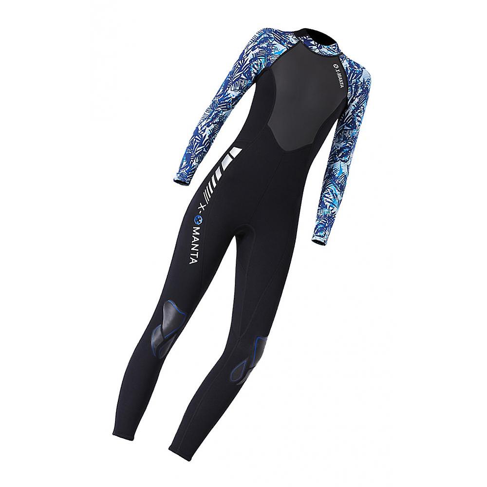 Bayanlar Streç Wetsuit Tüplü Dalış Şnorkel Sörf Tam Takım Mayo S