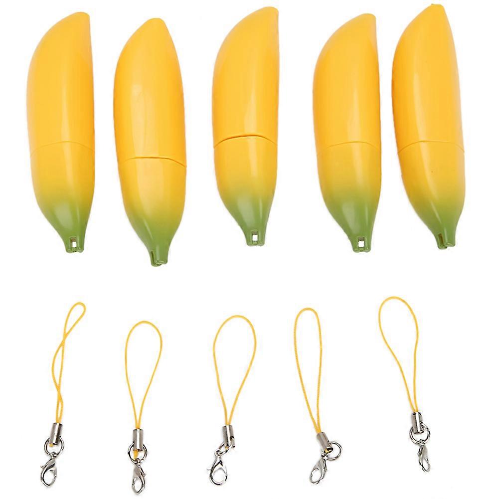 Lot de 5 tubes vides en forme de banane pour rouge à lèvres et baume à lèvres, diamètre intérieur 12,1 mm