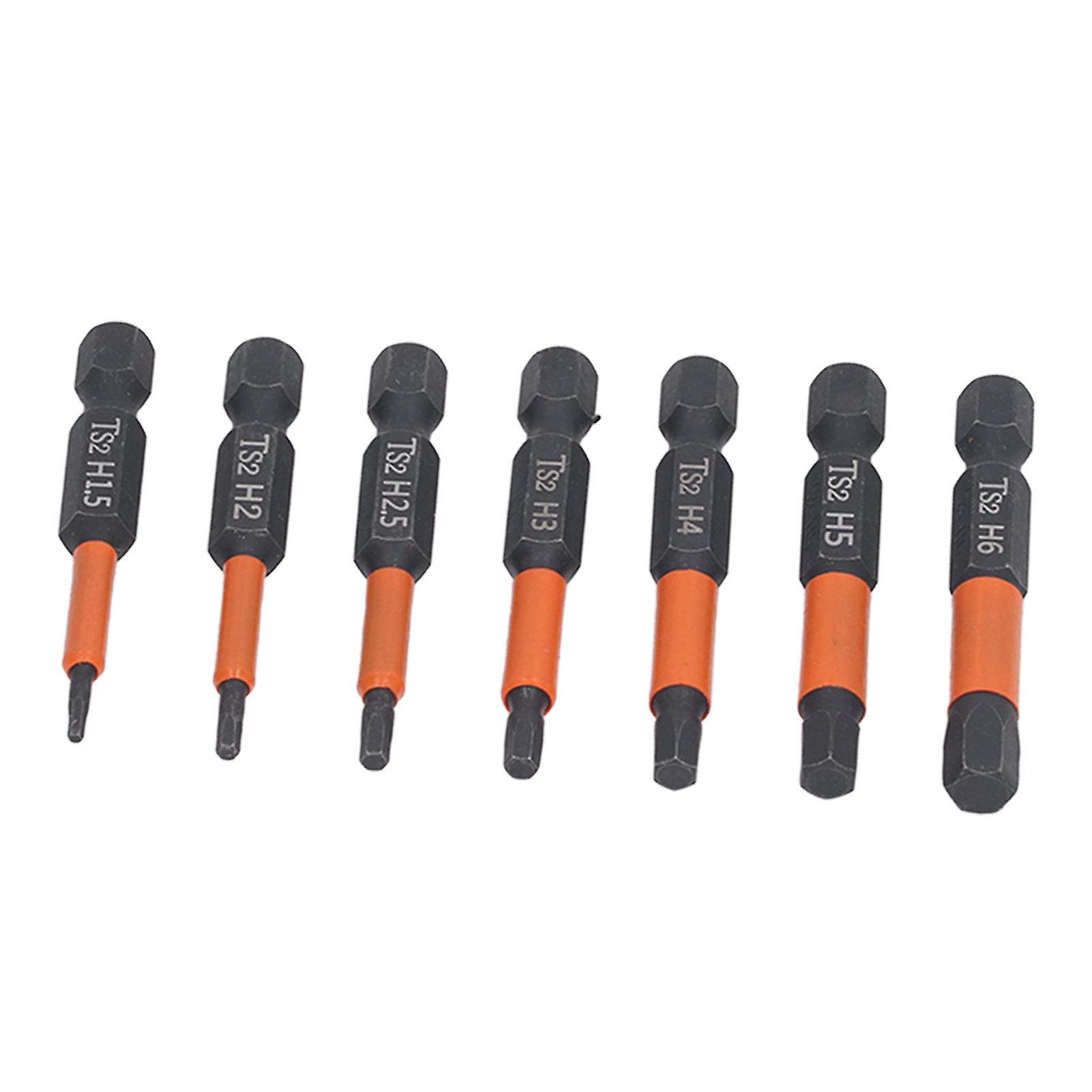 7Pcs Hex Drive Bit Magnetic Steel Hex Socket Screwdriving Power Insert Drill Bit Set 