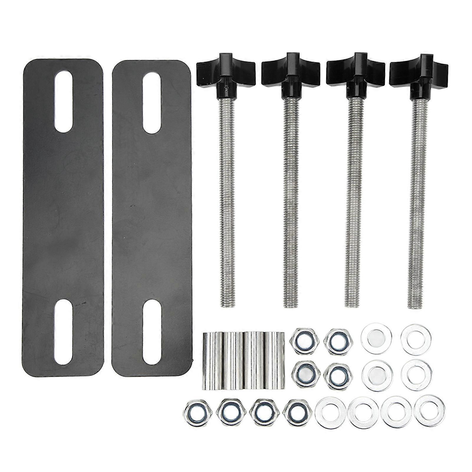 Off Road Traction Board Mounting Pins Adjustable Brackets Set for 4.72‑6.69in Recovery Tracks Black Off Road Traction Boards Mounting Kit