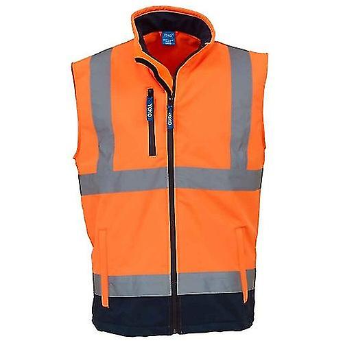 Yoko Unisex Adult Contrast Softshell Hi-Vis Gilet